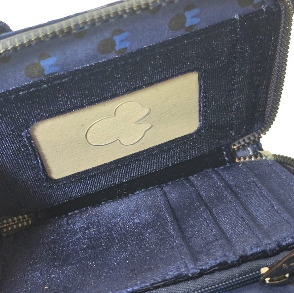 Loungefly Disney Blue Velvet Pearl Ears Wallet Nwt - Picture 4 of 4